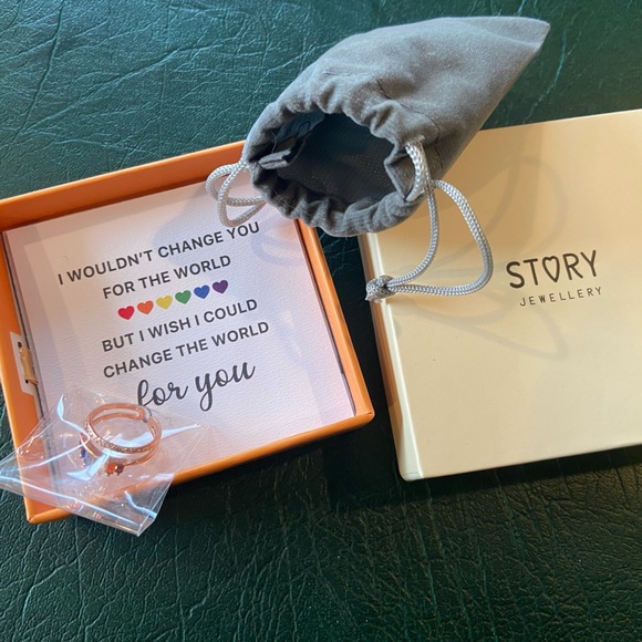 Rainbow ring inspiration size 7 STORY JEWELLERY - Picture 1 of 5